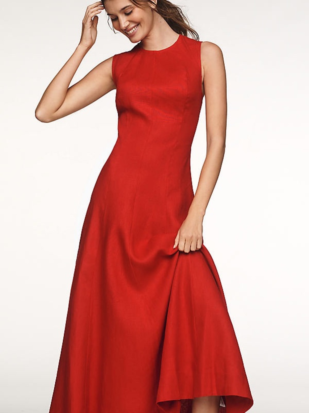 Reformation Red Sleeveless Maxi Dress